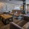 cushioned seating in clubhouse