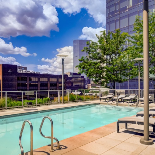 Shimmering resort-style pool