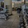 a gym with weights