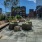 rooftop terrace with a long bench