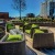rooftop deck with fire pit
